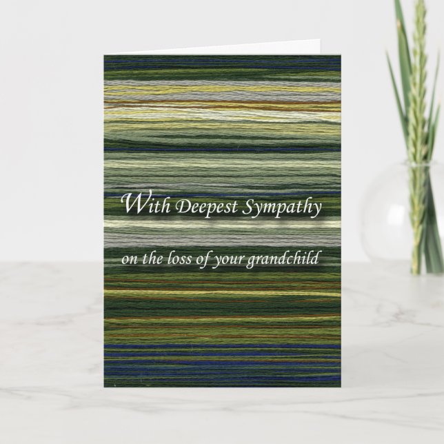 With Deepest Sympathy, Loss of Grandchild, Threads Card (Front)