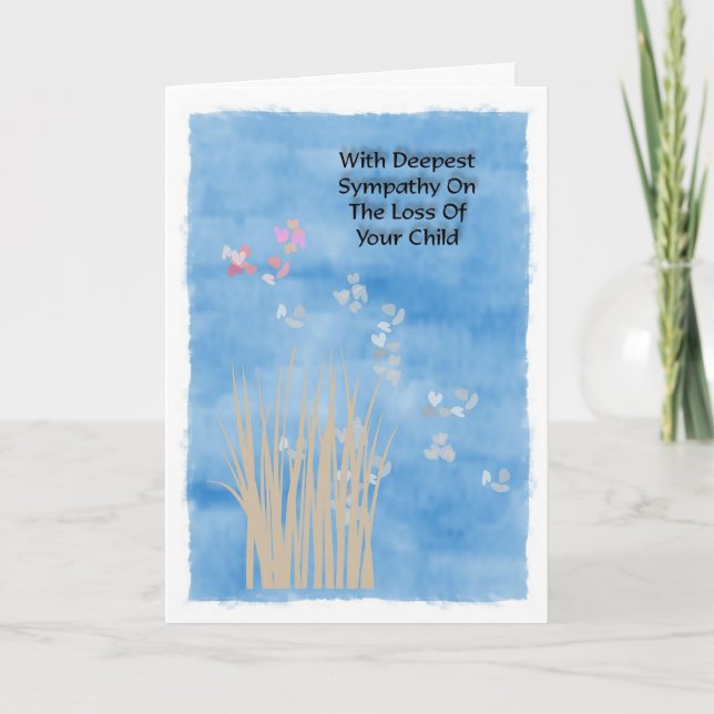 With deepest sympathy on the loss of your child card (Front)