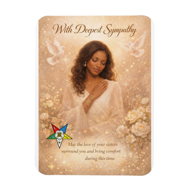 With Deepest Sympathy — Order of the Eastern Star  Magnet (Vertical)
