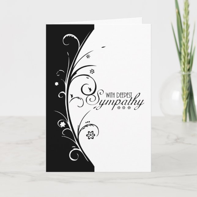 With Deepest Sympathy, understated, simple Card (Front)