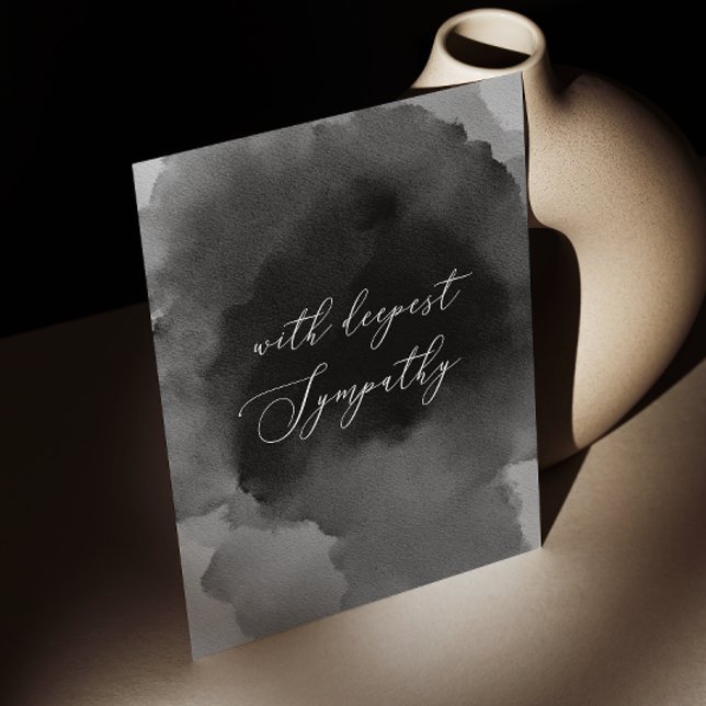 With deepest sympathy. Watercolor black script (Creator Uploaded)