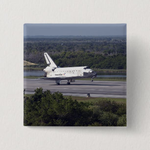 With drag chute unfurled 2 inch square button