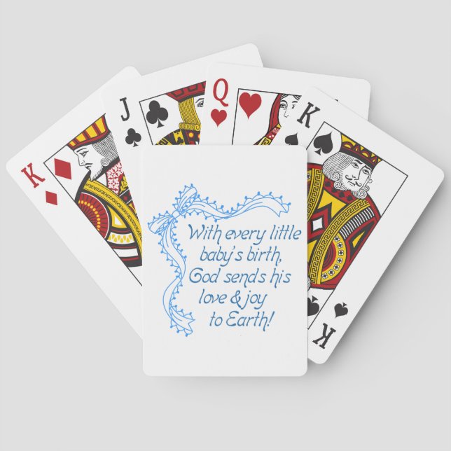 With Every Babys Birth Playing Cards (Back)