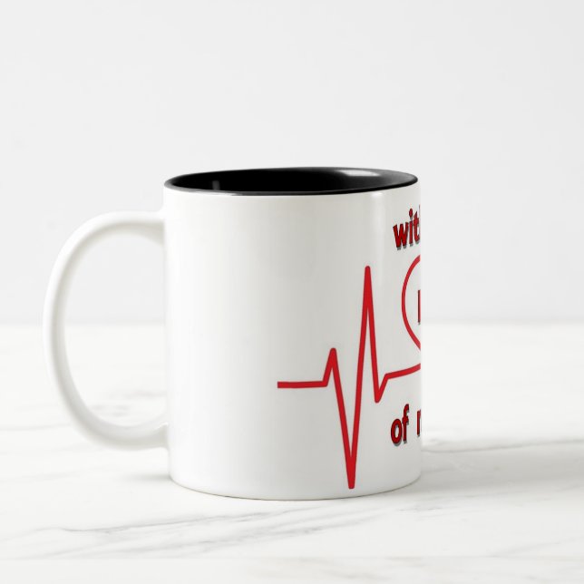 With Every Beat  Two-Tone Coffee Mug (Left)