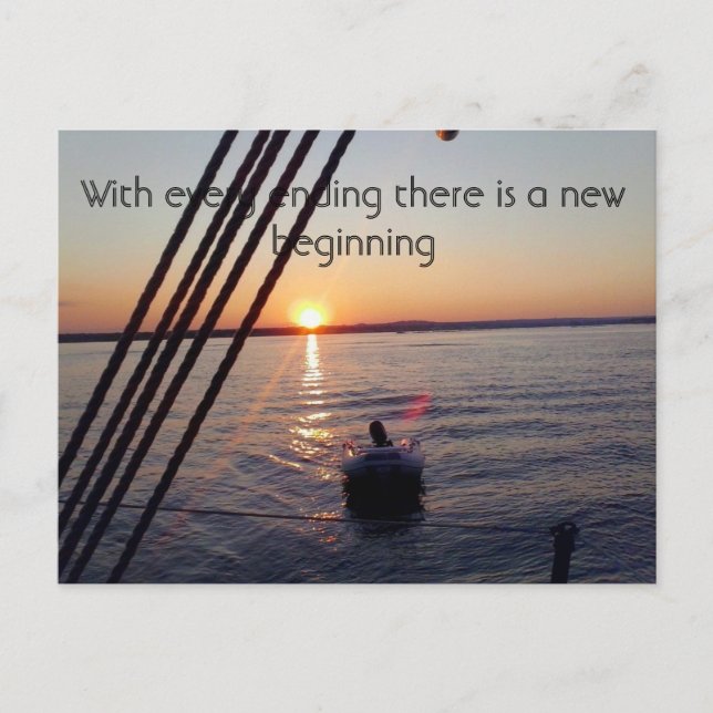 With every ending there is a new beginning postcard (Front)
