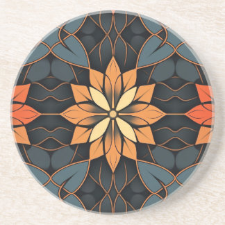 with floral pattern coaster