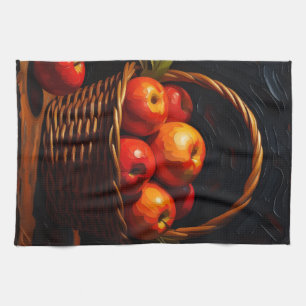 with fruit bowl kitchen towel