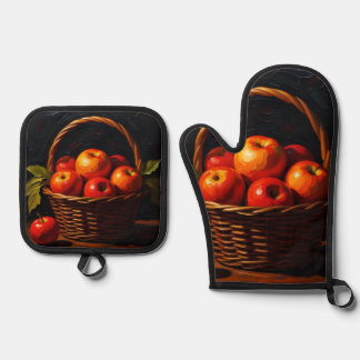 with fruit bowl oven mitt & pot holder set