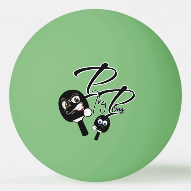 with funny black shovels ping pong ball (Front)