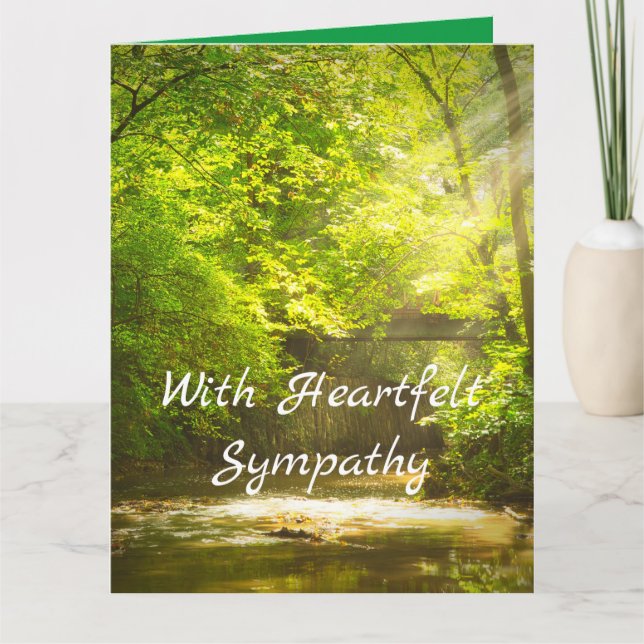 With Genuine Sympathy Beautiful Custom Card (Front)
