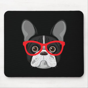 With Gles - Frenchie Bulldog Mouse Pad