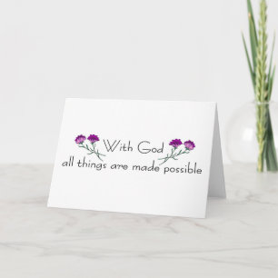 With God all things are made possible Card