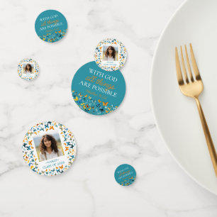 With God All Things are Possible Butterfly Grad  Confetti