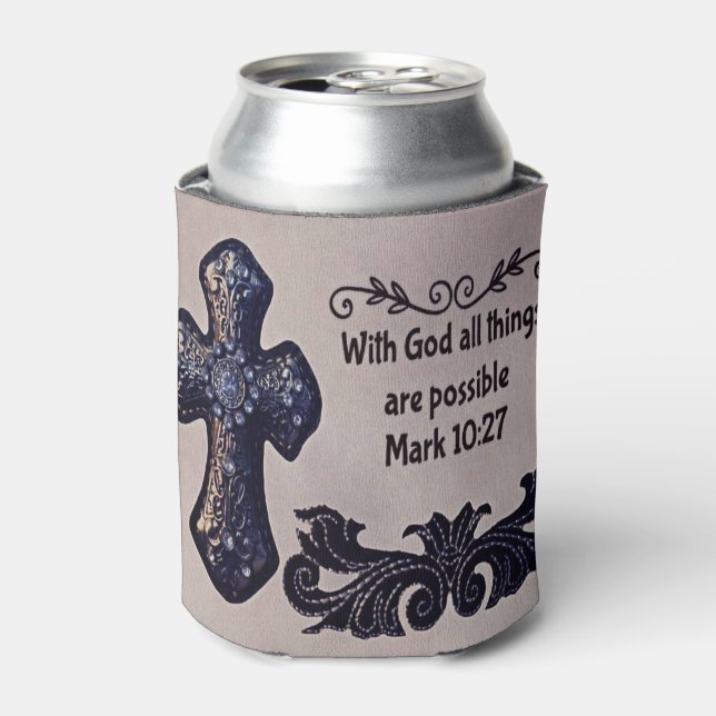 With God All Things are Possible Can Cooler (Can Front)
