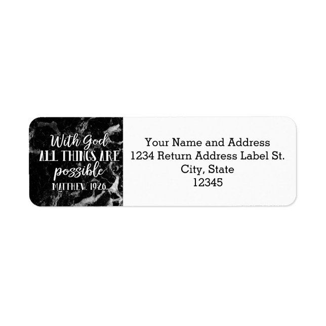 With God all things are Possible Christian Bible (Front)