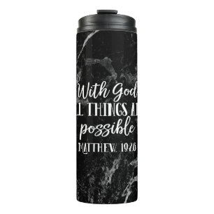 With God all things are Possible Christian Bible Thermal Tumbler