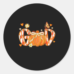 With God All Things Are Possible Christian Fall Th Classic Round Sticker