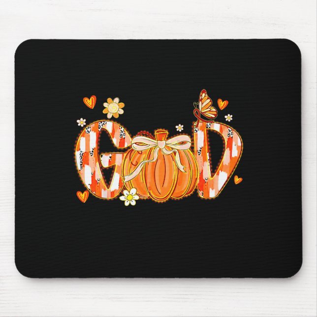 With God All Things Are Possible Christian Fall Th Mouse Pad (Front)
