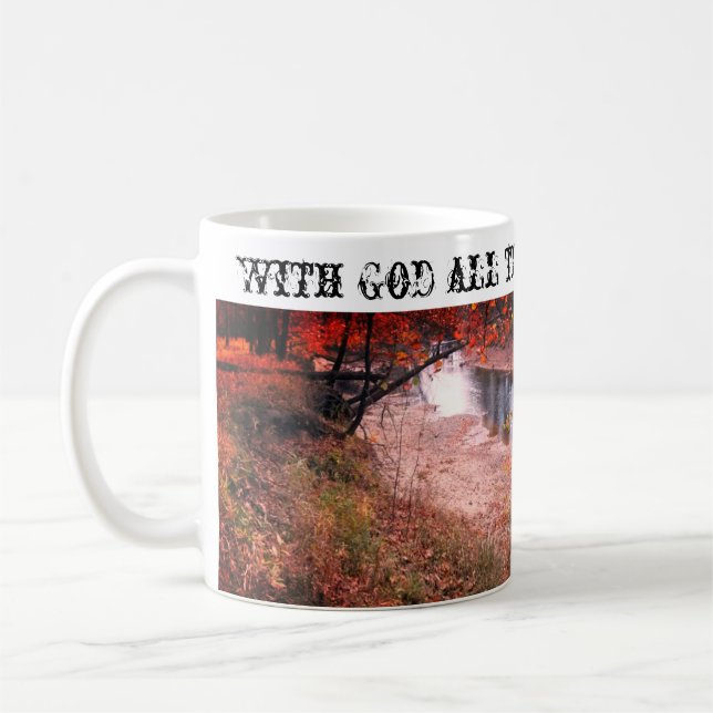 With God all things are possible coffee mug (Left)