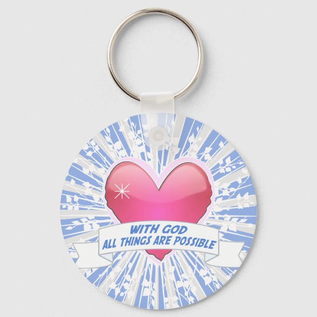 With God All Things are Possible Keychain (Front)