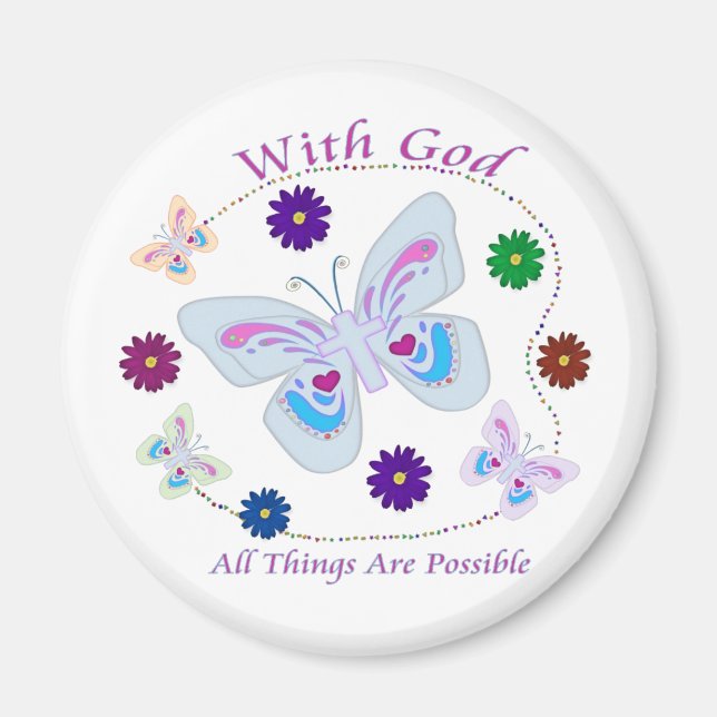 With God All Things are possible Magnet (Front)
