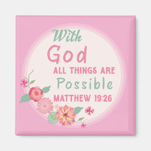 With God All Things Are Possible  Magnet