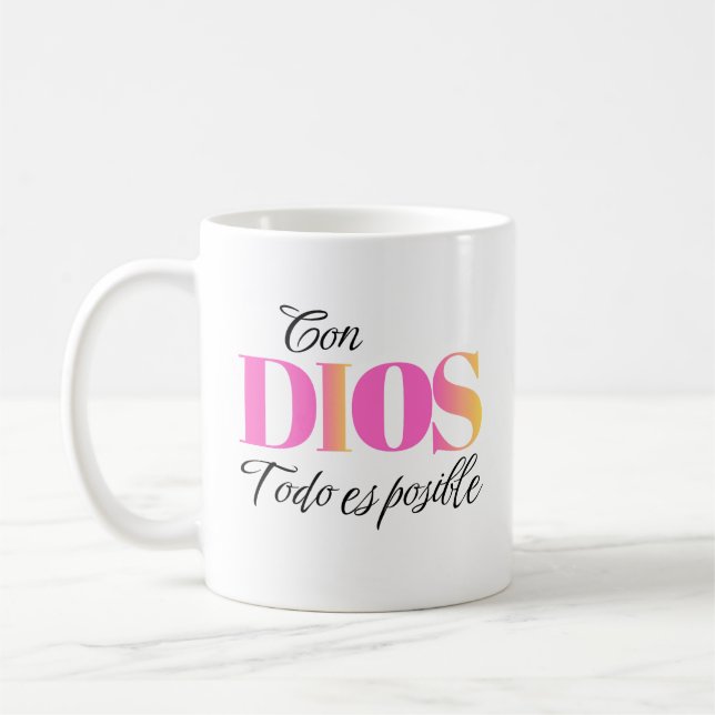With God All Things Are Possible - Matthew 19:26 C Coffee Mug (Left)