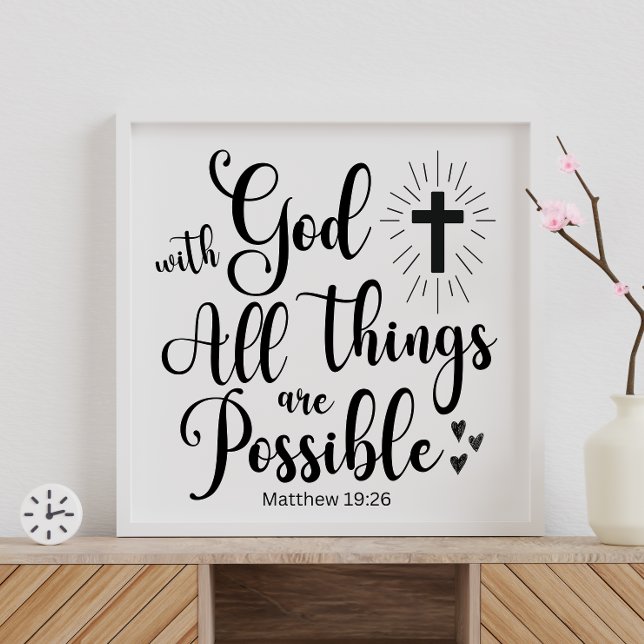 With God all things are Possible - Matthew 19:26 Poster (Creator Uploaded)