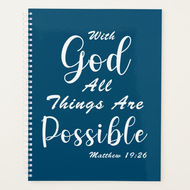 With God All Things Are Possible Planner (Front)