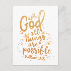 With God all things are possible Postcard