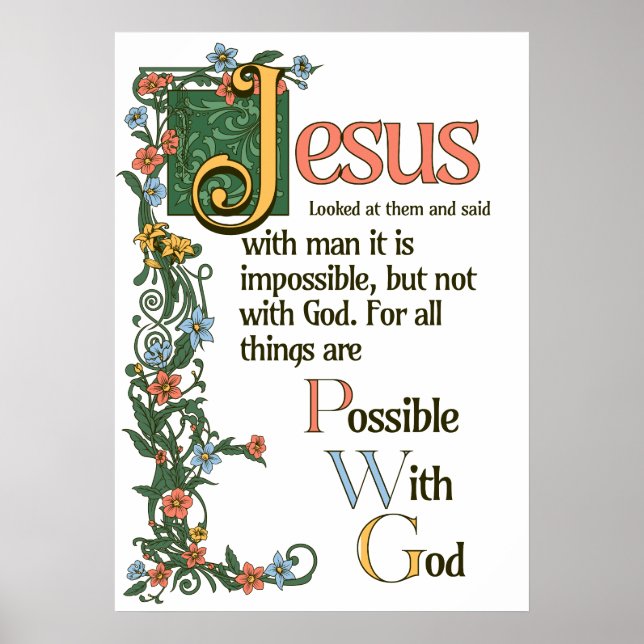 With God All Things Are Possible Poster (Front)
