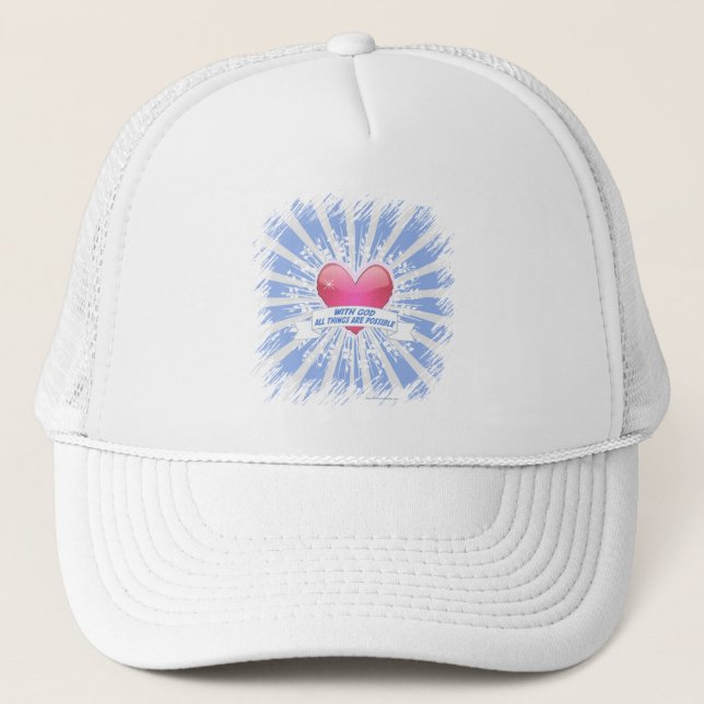 With God All Things are Possible Trucker Hat (Front)