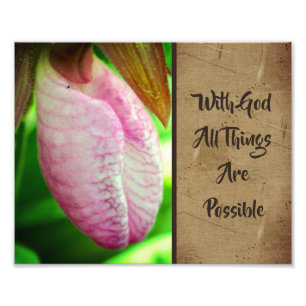 With God All Things Possible Inspirational 8x10 Photo Print