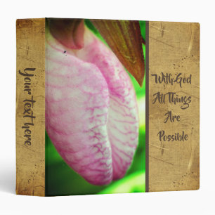 With God All Things Possible Inspirational Binder