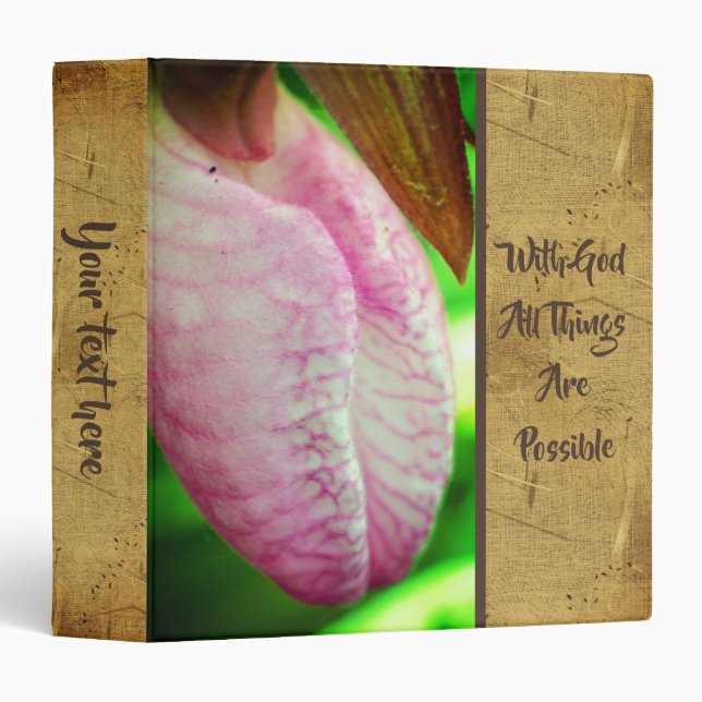 With God All Things Possible Inspirational  Binder (Front/Spine)