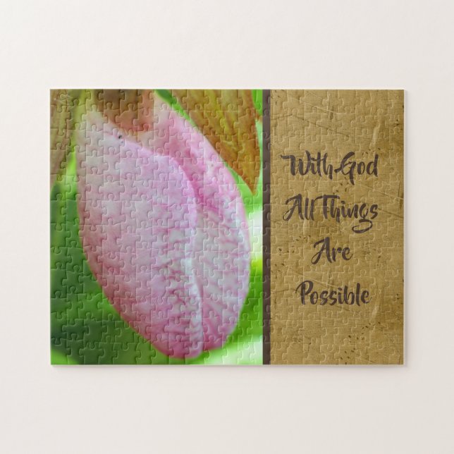 With God All Things Possible Inspirational   Jigsaw Puzzle (Horizontal)