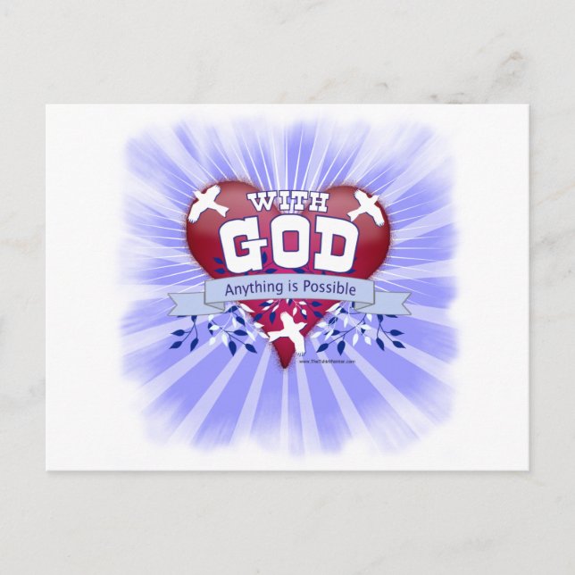 With God Anything is Possible Postcard (Front)