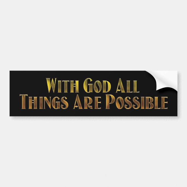 With God Bumper Sticker (Front)