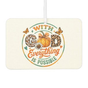 With God Everything Is Possible  Air Freshener