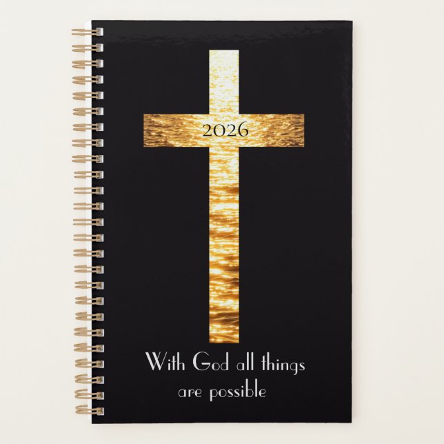 With GOD Golden Cross 2026 Planner (Front)