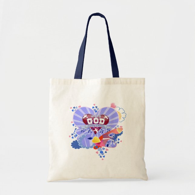 With God Hearts Tote Bag (Front)