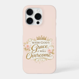 With God’s Grace I Will Overcome Faith iPhone 16 Pro Case