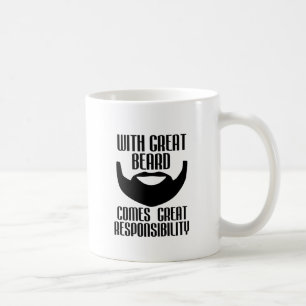 with great beard comes great responsibility tshirt coffee mug
