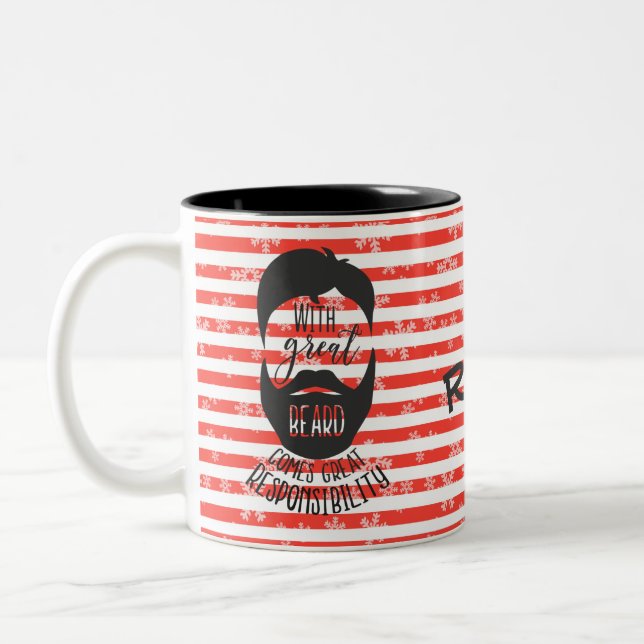 With Great Beard Comes Personalized Tea Coffee Mug (Left)
