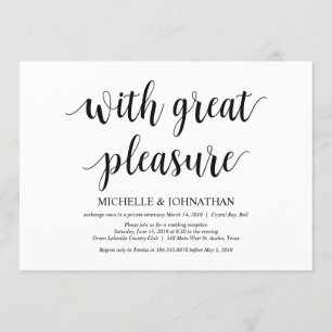 With great pleasure, Wedding Elopement Invites
