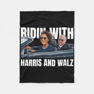 With Harris And WAlzheimer President Kamala Harris Fleece Blanket