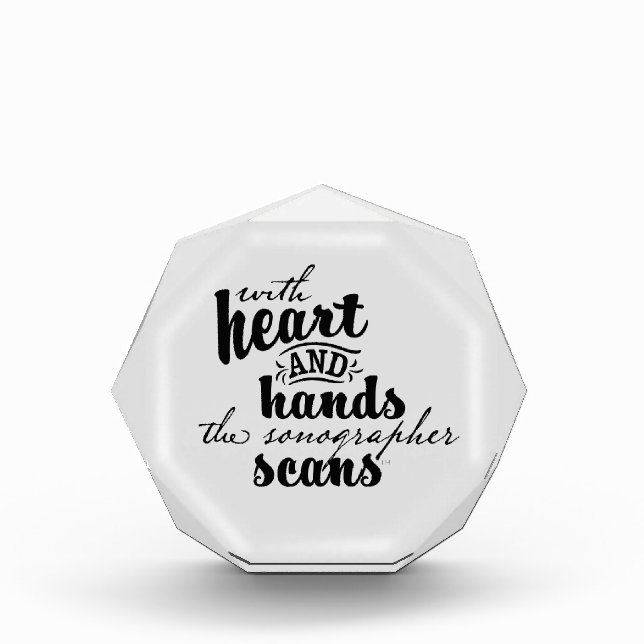 With Heart and Hands the Sonographer Scans Photo Block (Front)