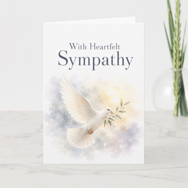 With Heartfelt Sympathy Card (Front)