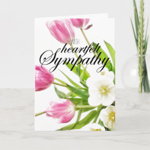 "With Heartfelt Sympathy" Tulips Greetings Card