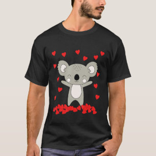 With Hearts Valentines Day Love Cute Animal T-Shirt